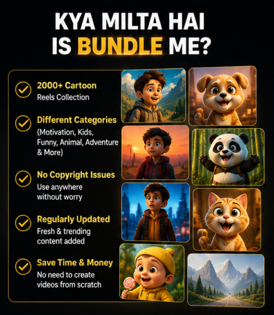 2000+ AI Cartoon Reels Bundle